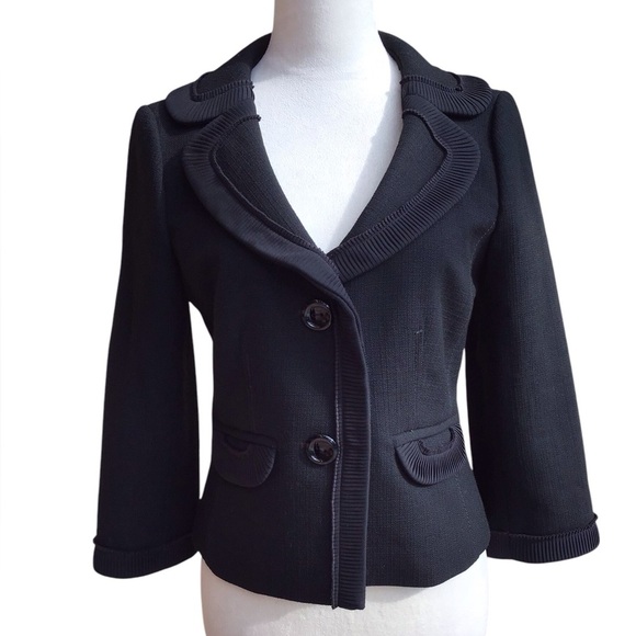 Ann Taylor Black Virgin Wool Blazer - Picture 9 of 10